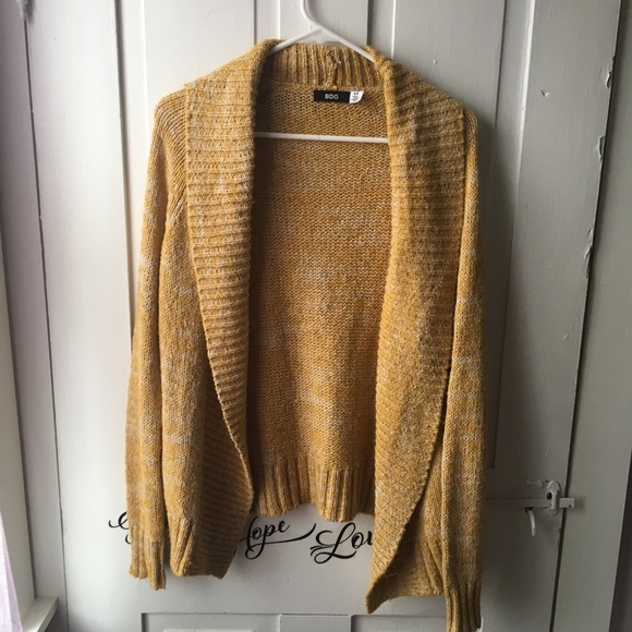 Urban Outfitters Sweaters - BDG Mustard Yellow Knit Cardigan UO
